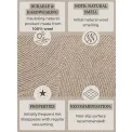 Dywan Calmio 120cm Light Beige okrągły 100% wełna - 10