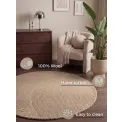 Dywan Calmio 120cm Light Beige okrągły 100% wełna - 7