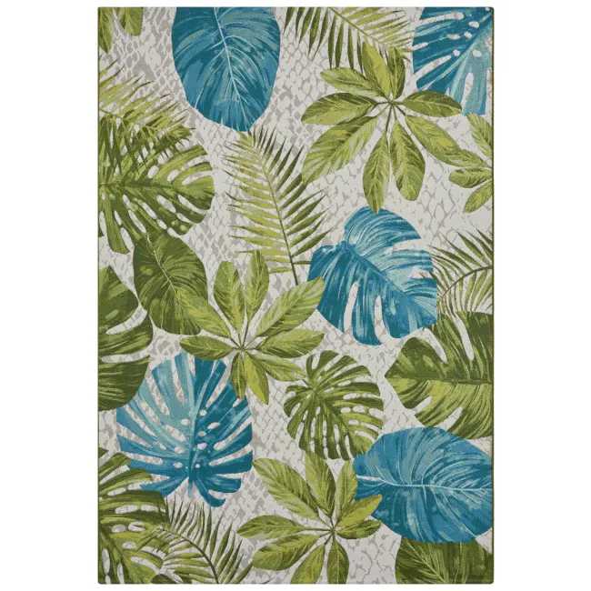 Dywan Flair 160x235cm Tropical Leaves Turquoise Green do wnętrz i na zewnątrz