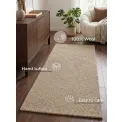 Dywan Calmio 80x200cm Light Beige 100% wełna - 6