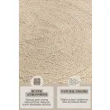 Dywan Jute Braided 140cm Rangpur Natural Ivory okrągły 100% juta - 8