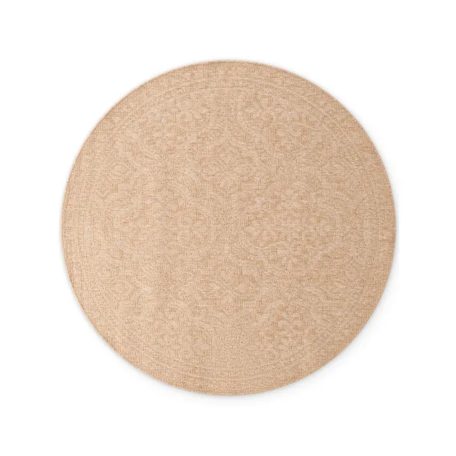 Dywan Duet 160cm Rosel Jute White dwustronny okrągły do wnętrz i na zewnątrz