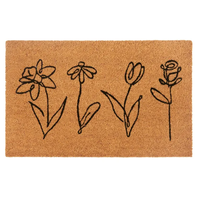 Wycieraczka Mix Mats 40x70cm Line-Art Flowers Cocos
