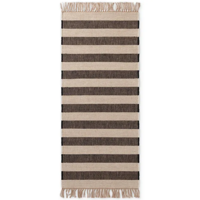 Dywan Handloom 1.0 80x300cm Playa Natural White Black 100% juta