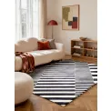 Dywan Stryve 160x230cm Flux Black White 100% wełna - 3