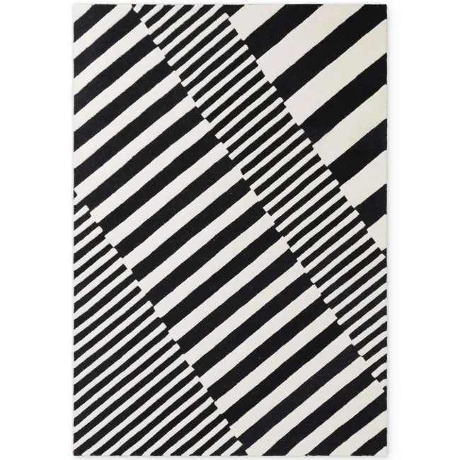 Dywan Stryve 160x230cm Flux Black White 100% wełna