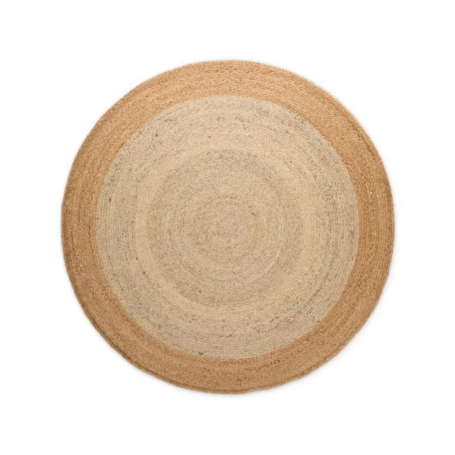 Dywan Looma 120cm Natural Ivory Gold okrągły 100% juta