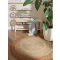 Dywan Looma 120cm Natural Ivory Gold okrągły 100% juta - 6