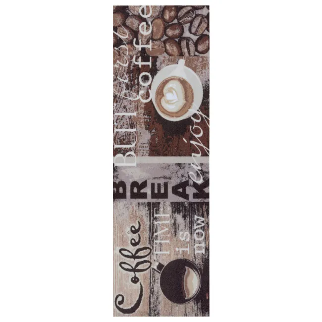 Dywan Cook&Clean kuchenny 50x150cm Enjoy Coffee Break Multicolored antypoślizgowy