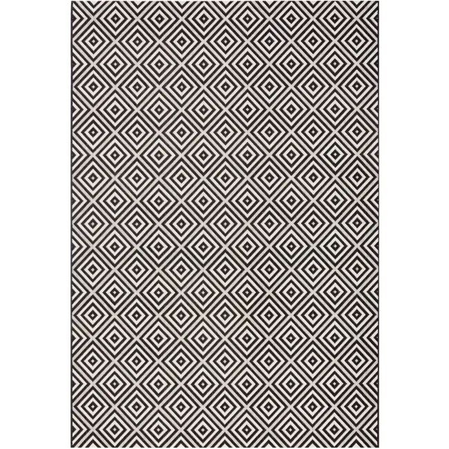Dywan Meadow 240x340cm Karo Black do wnętrz i na zewnątrz