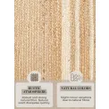 Dywan Looma 80x250cm Natural Gold Ivory 100% juta - 9