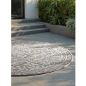 Dywan Duet 160cm Rosel White Grey dwustronny okrągły do wnętrz i na zewnątrz - 8
