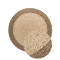 Dywan Looma 120cm Natural Ivory Greige okrągły 100% juta - 3
