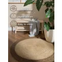 Dywan Looma 120cm Natural Ivory Greige okrągły 100% juta - 6