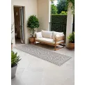 Dywan Duet 80x250cm Rosel White Grey dwustronny do wnętrz i na zewnątrz - 7