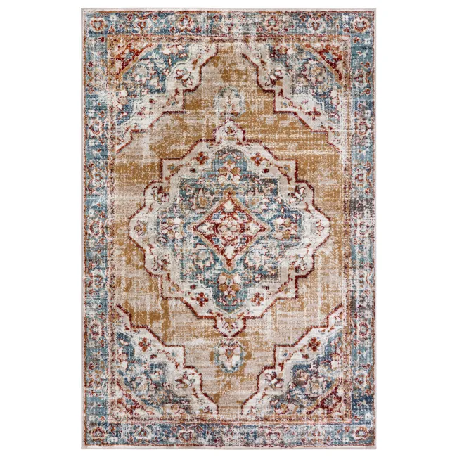 Dywan Luxor 160x235cm Strozzi Beige Blue Multicolor