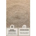 Dywan Jute Braided 100cm Rangpur Natural Grey Brown okrągły 100% juta - 8