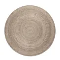 Dywan Jute Braided 100cm Rangpur Natural Grey Brown okrągły 100% juta - 1