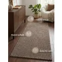 Dywan Calmio 80x300cm Taupe 100% wełna - 6