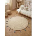 Dywan dziecięcy Snuggle 160cm Sunna Cream Multicolor okrągły 100% bawełna - 3