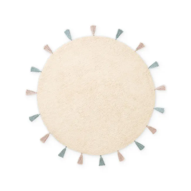 Dywan dziecięcy Snuggle 160cm Sunna Cream Multicolor okrągły 100% bawełna