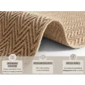 Dywan Nature 80x150 Sisal-Look Beige Terra do wnętrz i na zewnątrz - 6