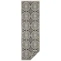Dywan Twin Supreme 80x350cm Jardin Black Cream dwustronny do wnętrz i na zewnątrz - 1