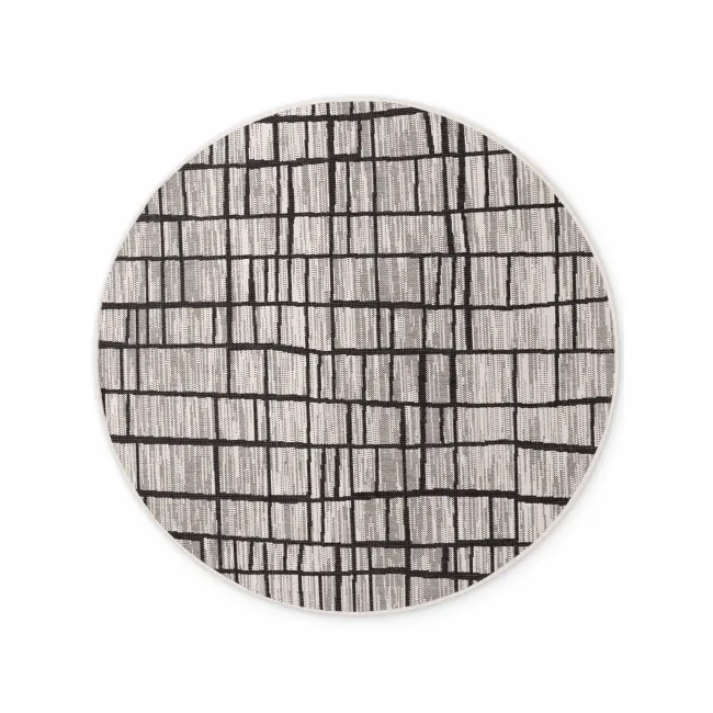 Dywan Haringey 200cm Crouch Black White okrągły