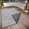 Dywan Pangli 120x170cm Black dwustronny do wnętrz i na zewnątrz - 4
