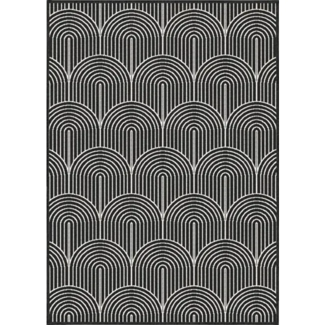 Dywan Pangli 120x170cm Black dwustronny do wnętrz i na zewnątrz