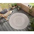 Dywan Twin 100cm Porto Linen dwustronny okrągły do wnętrz i na zewnątrz - 3