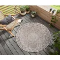 Dywan Nora 200cm Lilja Linen dwustronny okrągły do wnętrz i na zewnątrz - 3