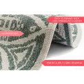 Dywan Nora 100cm Lilja Green dwustronny okrągły do wnętrz i na zewnątrz - 5