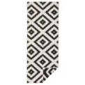 Dywan Twin 80x250cm Malta Black Cream dwustronny do wnętrz i na zewnątrz - 1