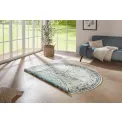 Dywan Twin Supreme 140cm Borbon Green Cream dwustronny okrągły do wnętrz i na zewnątrz - 3
