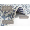 Dywan Twin Supreme 80x250cm Jardin Blue Cream dwustronny do wnętrz i na zewnątrz - 5