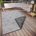 Dywan Pangli 160x230cm Black dwustronny do wnętrz i na zewnątrz - 5
