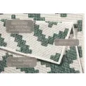 Dywan Twin 80x350cm Malta Green Cream dwustronny do wnętrz i na zewnątrz - 5