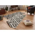 Dywan Twin 80x350cm Malta Black Cream dwustronny do wnętrz i na zewnątrz - 3