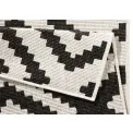 Dywan Twin 80x350cm Malta Black Cream dwustronny do wnętrz i na zewnątrz - 7