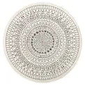 Dywan Twin 100cm Porto Black Cream dwustronny okrągły do wnętrz i na zewnątrz - 1