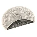 Dywan Twin 100cm Porto Black Cream dwustronny okrągły do wnętrz i na zewnątrz - 9