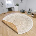 Dywan Twin 140cm Porto Ochre dwustronny okrągły do wnętrz i na zewnątrz - 3