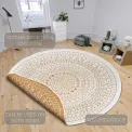 Dywan Twin 140cm Porto Ochre dwustronny okrągły do wnętrz i na zewnątrz - 4