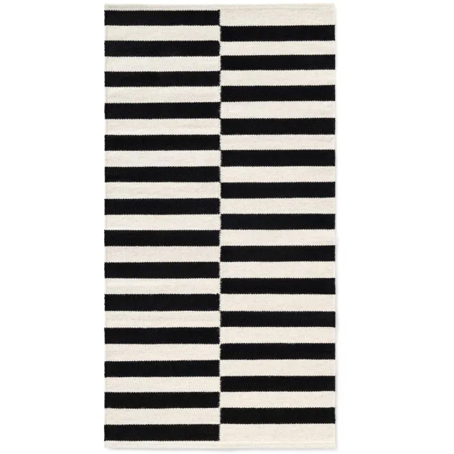 Dywan Vika 80x150cm Black Natural White 100% wełna