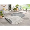 Dywan Twin 240cm Porto Grey Cream dwustronny okrągły do wnętrz i na zewnątrz - 5