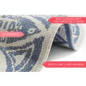 Dywan Nora 100cm Lilja Blue dwustronny okrągły do wnętrz i na zewnątrz - 5