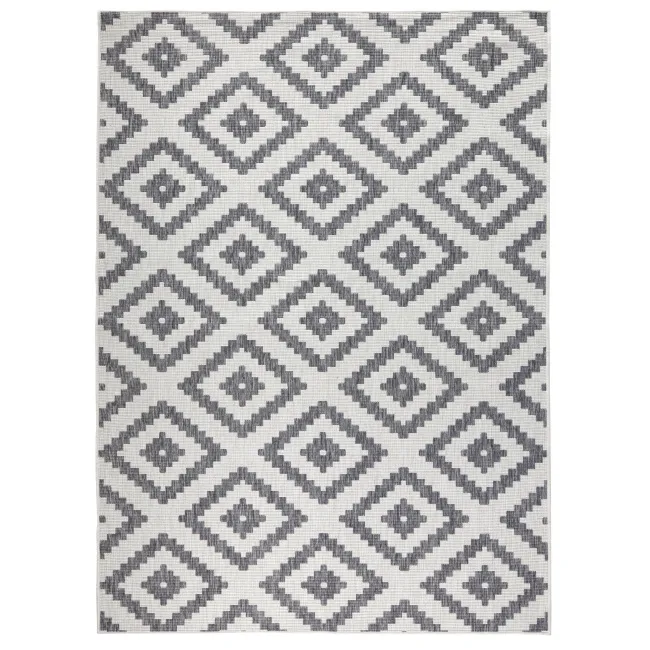 Dywan Twin 120x170cm Malta Grey Cream dwustronny do wnętrz i na zewnątrz