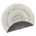 Dywan Twin 140cm Porto Black Cream dwustronny okrągły do wnętrz i na zewnątrz - 3