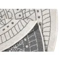 Dywan Twin 200cm Porto Grey Cream dwustronny okrągły do wnętrz i na zewnątrz - 8